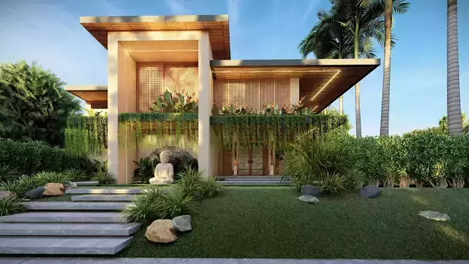 VILLA modern house 3D model 3D model