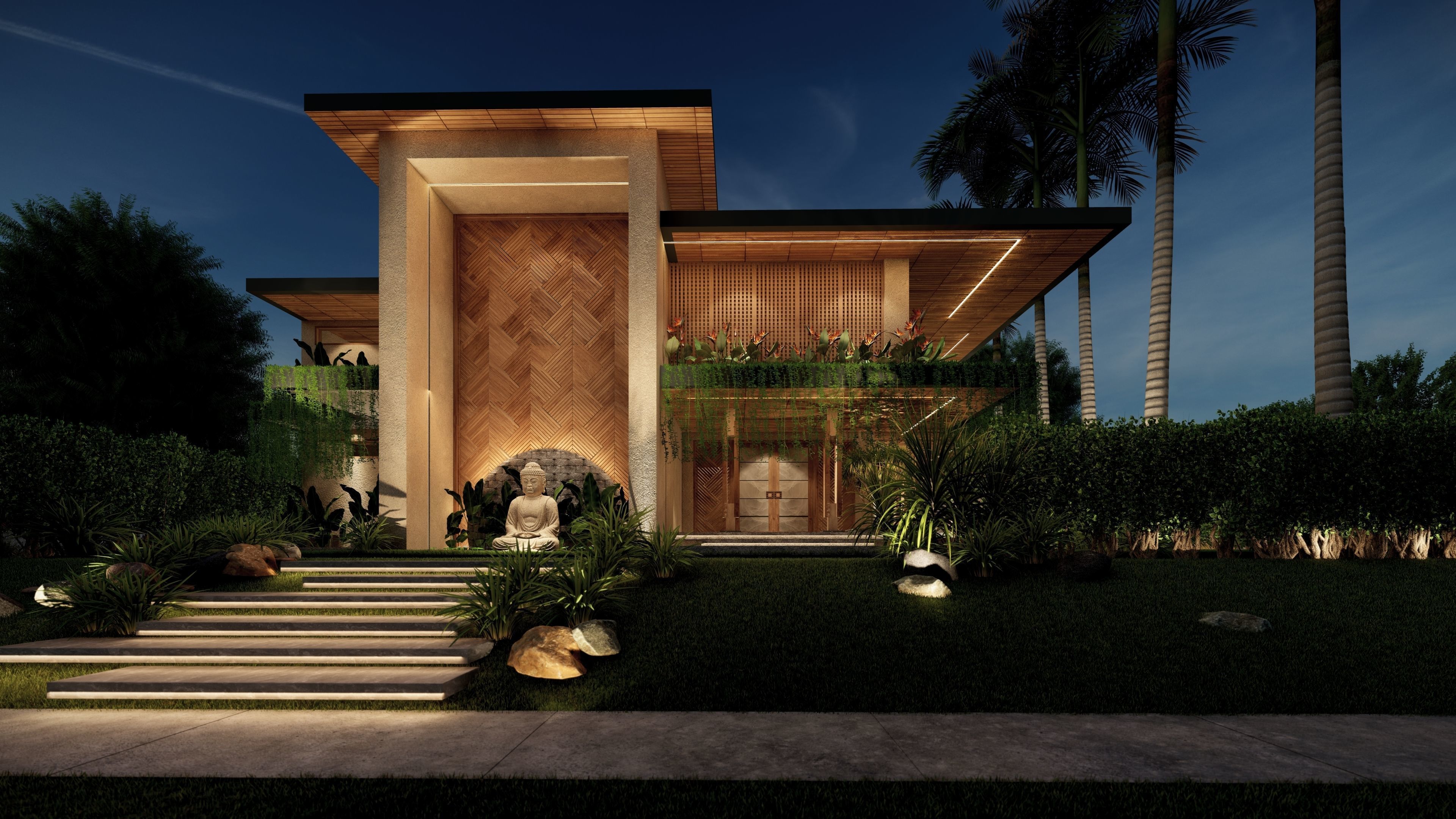 VILLA modern house 3D model 3D model_6