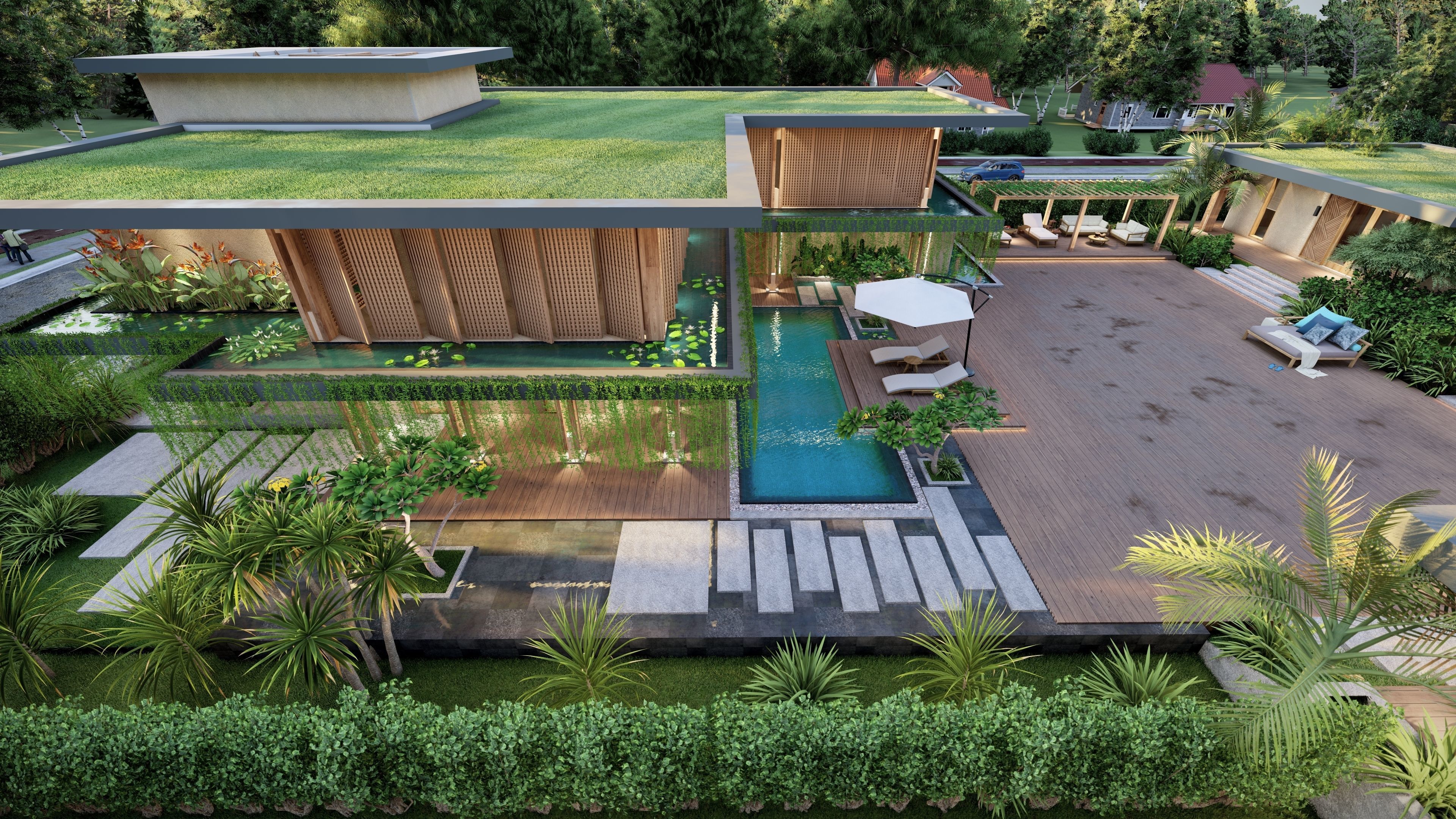 VILLA modern house 3D model 3D model_22