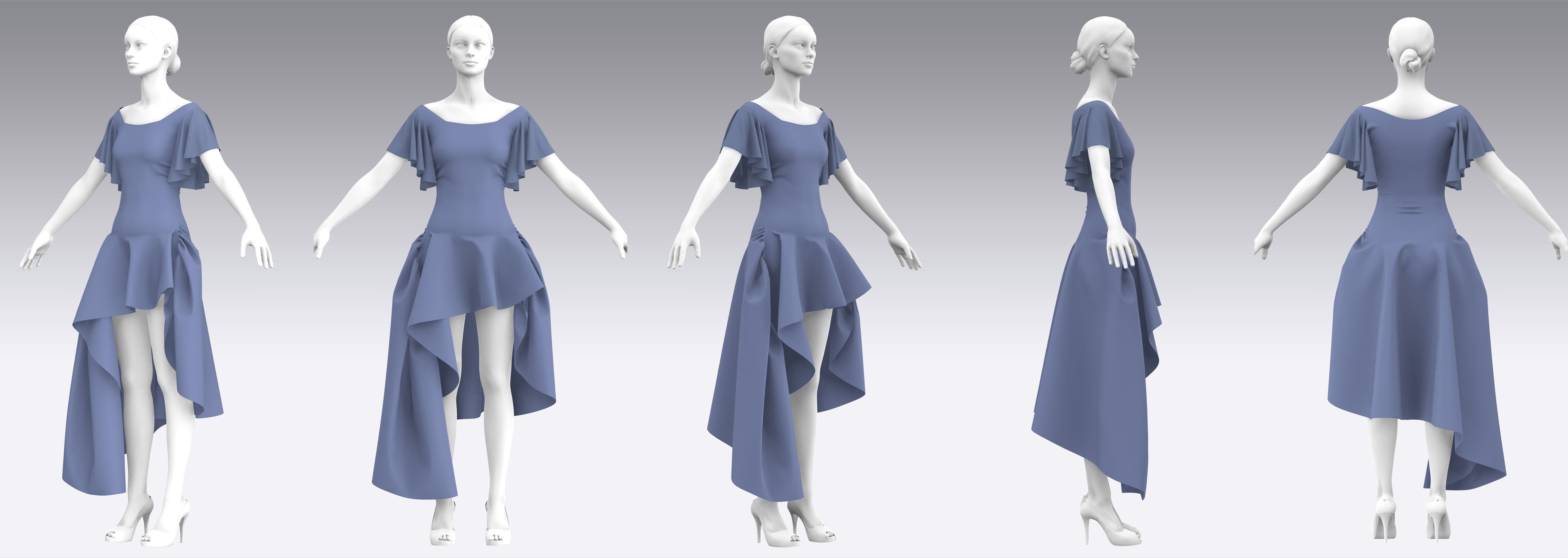 Dress Outfits MD CLO 3D ZPRJ ZPAC project files 3D model_3