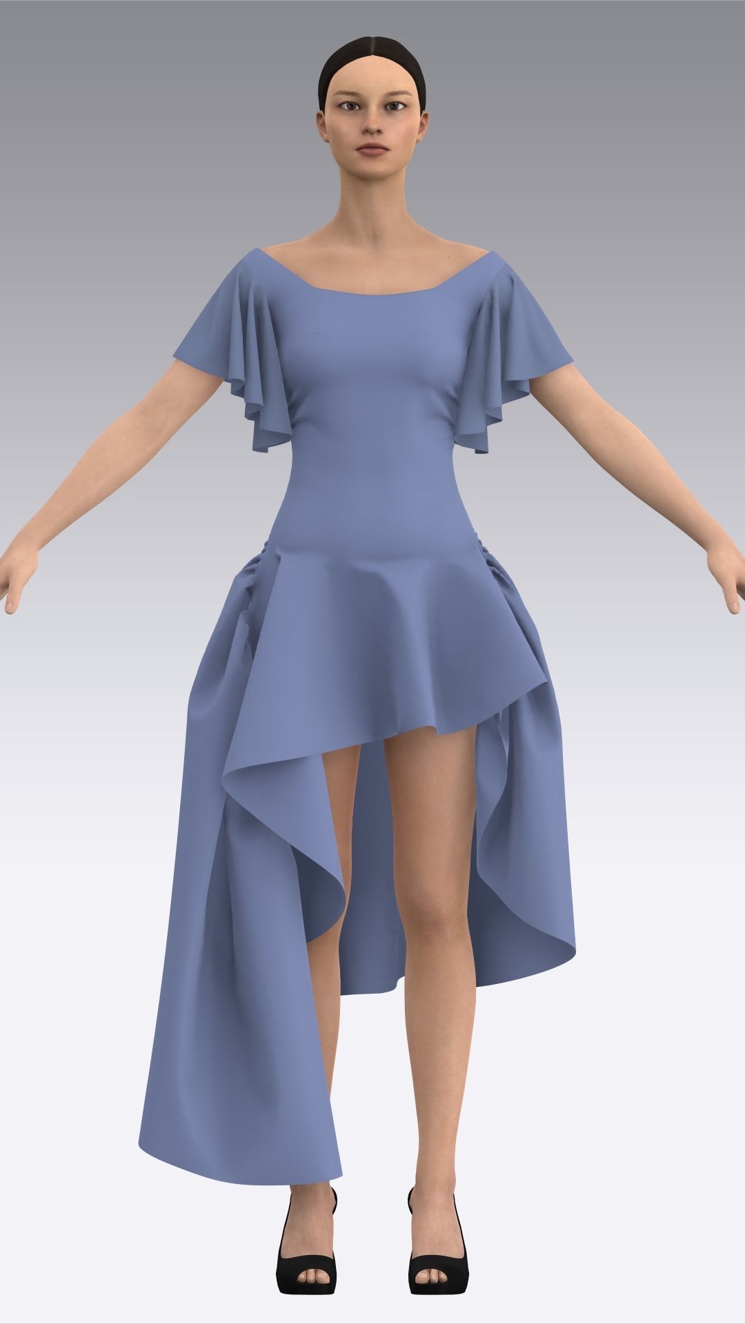 Dress Outfits MD CLO 3D ZPRJ ZPAC project files 3D model_11