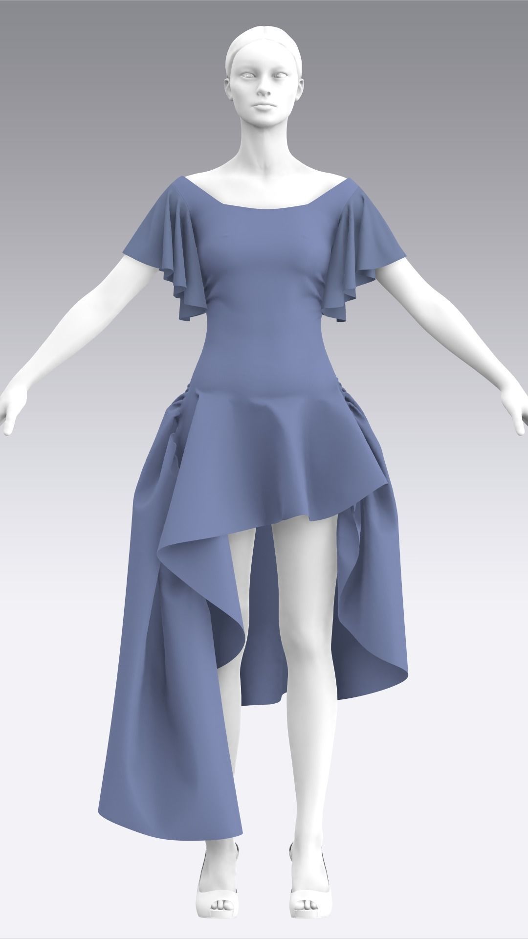 Dress Outfits MD CLO 3D ZPRJ ZPAC project files 3D model_20