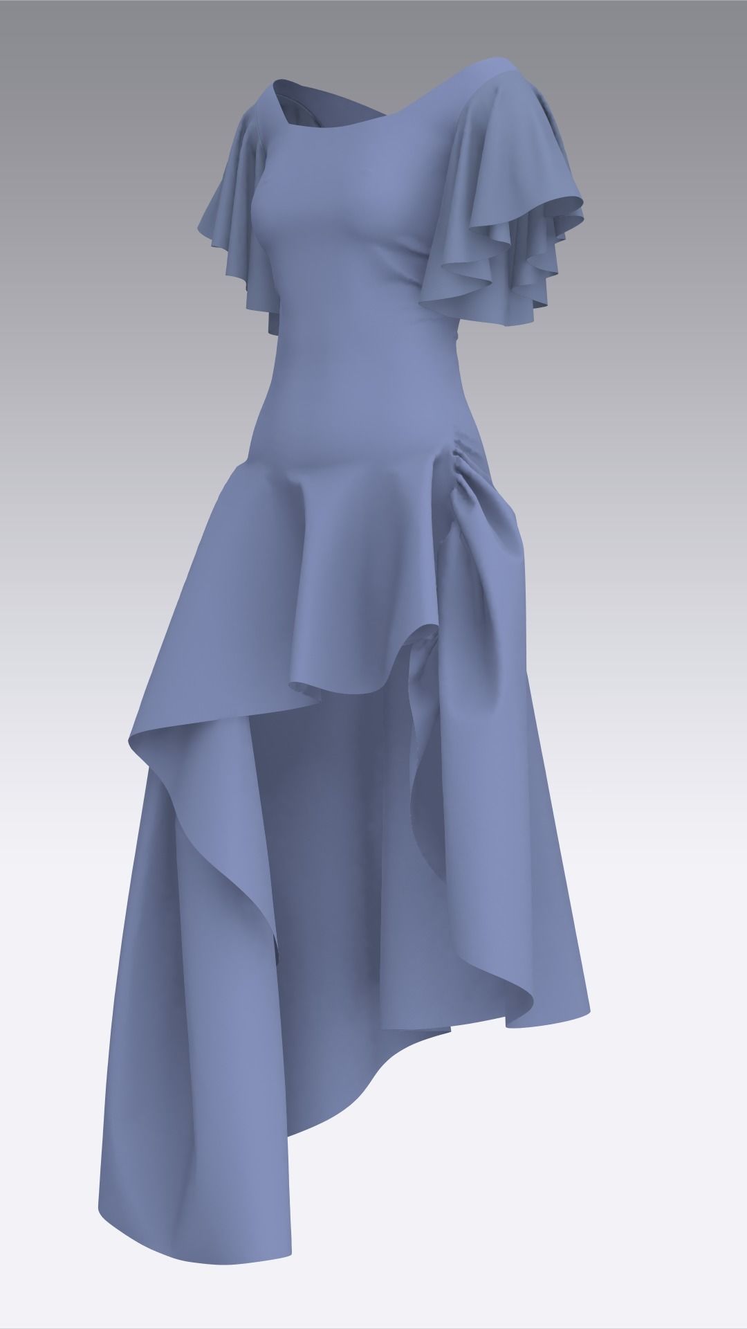 Dress Outfits MD CLO 3D ZPRJ ZPAC project files 3D model_10