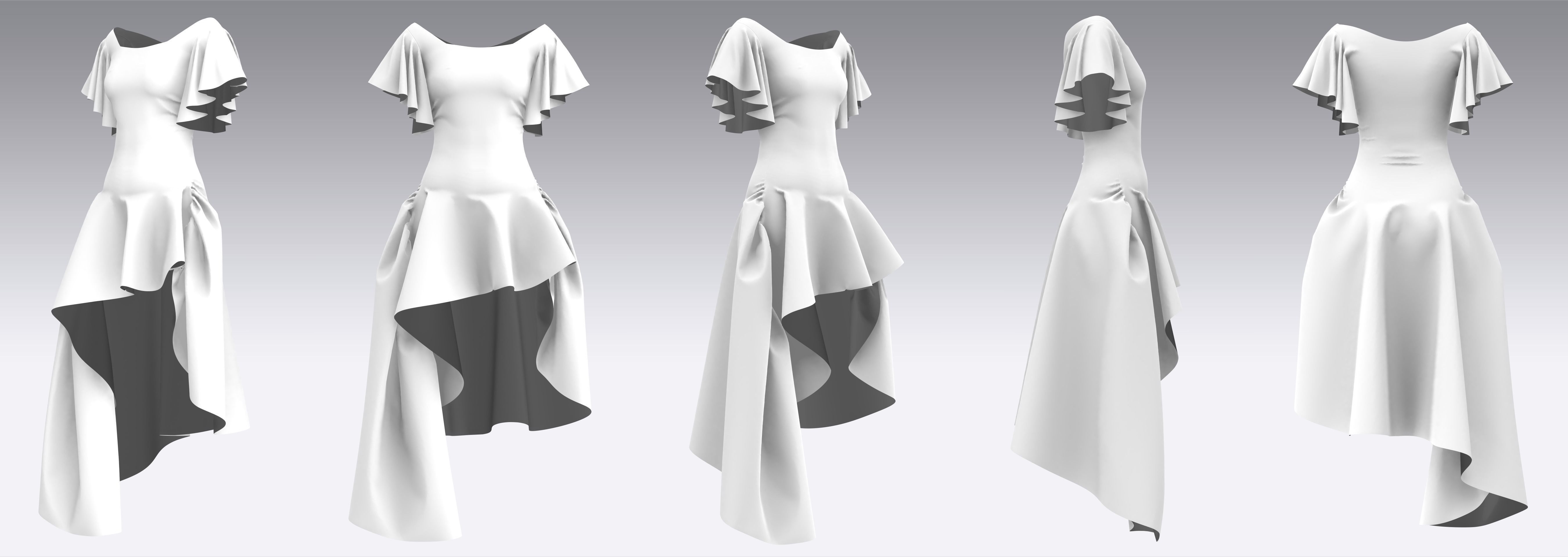 Dress Outfits MD CLO 3D ZPRJ ZPAC project files 3D model_6