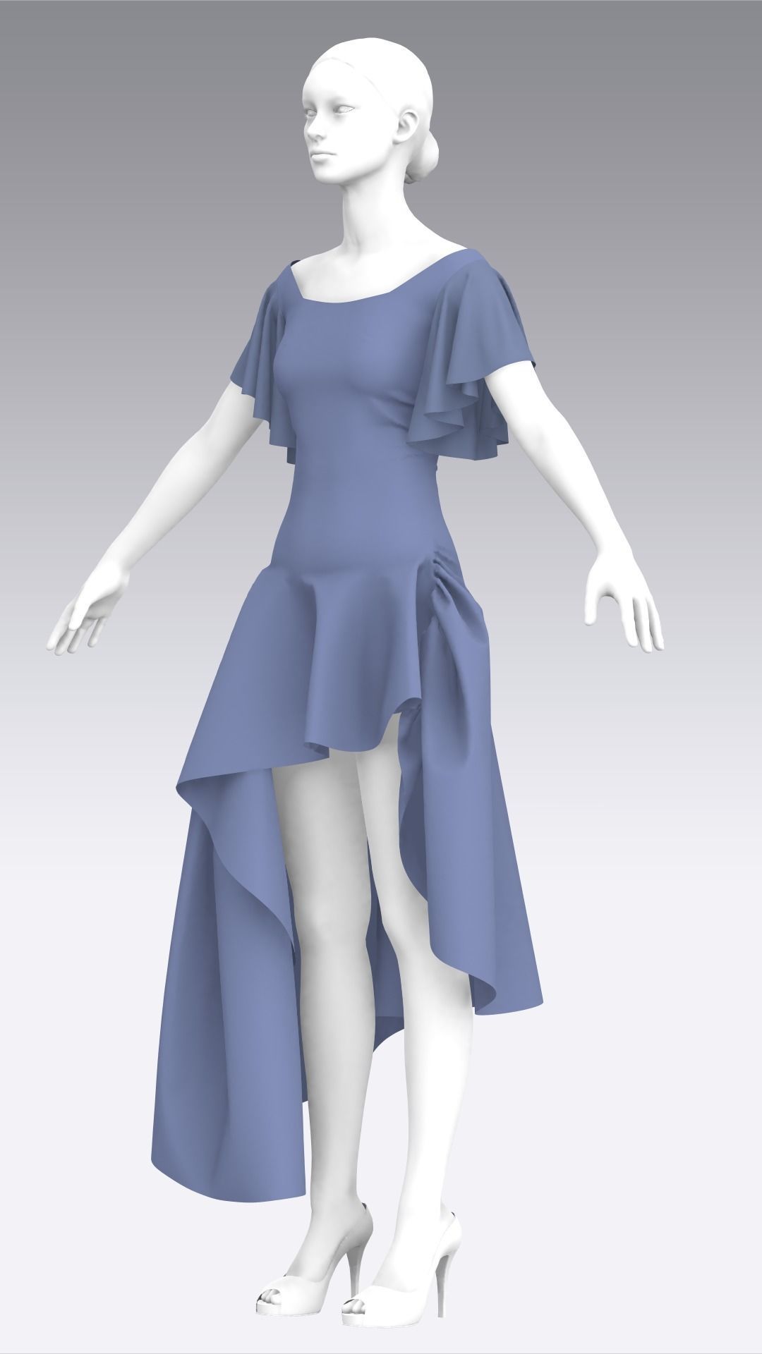 Dress Outfits MD CLO 3D ZPRJ ZPAC project files 3D model_32