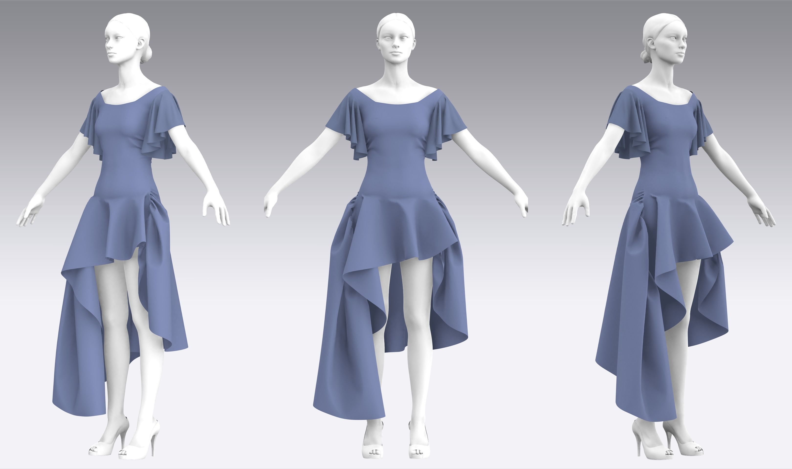 Dress Outfits MD CLO 3D ZPRJ ZPAC project files 3D model_2