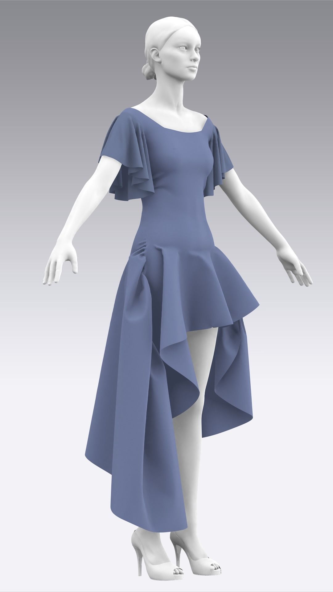 Dress Outfits MD CLO 3D ZPRJ ZPAC project files 3D model_28
