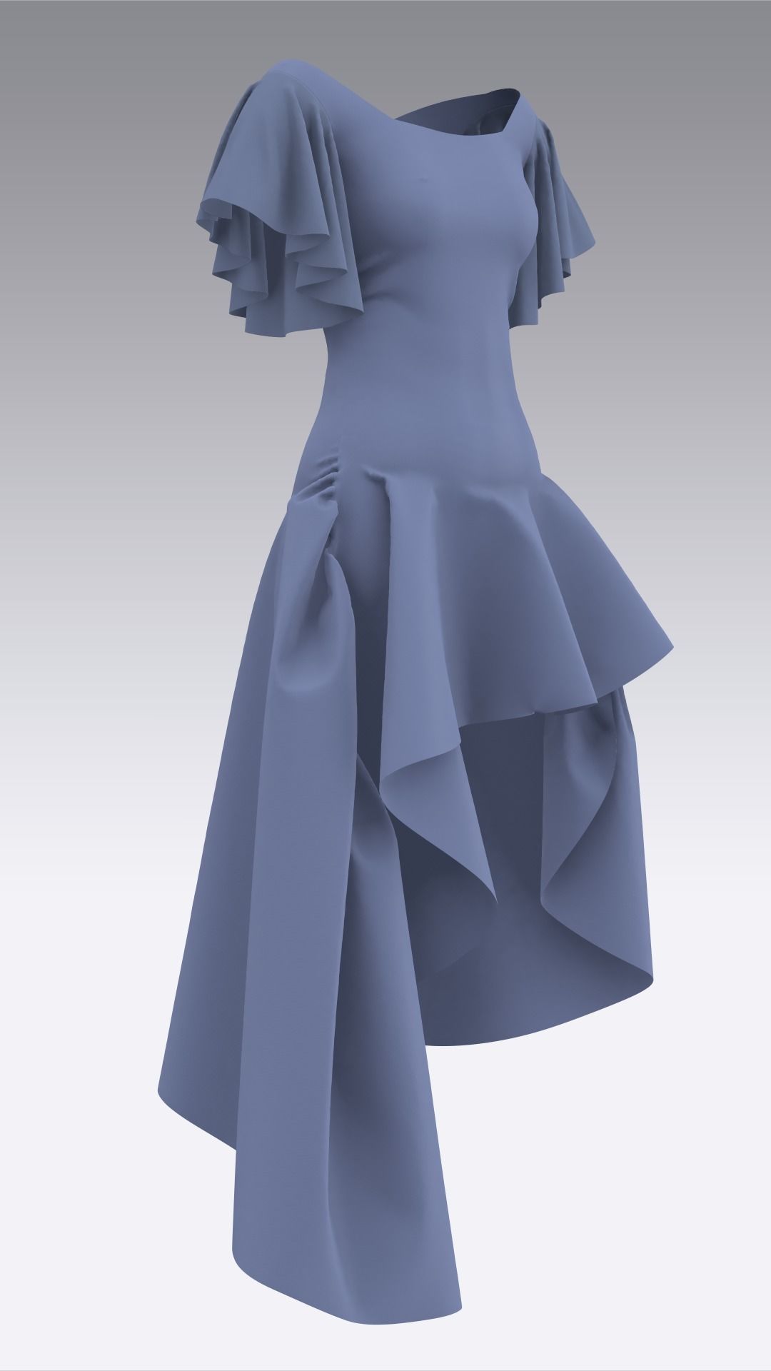 Dress Outfits MD CLO 3D ZPRJ ZPAC project files 3D model_14