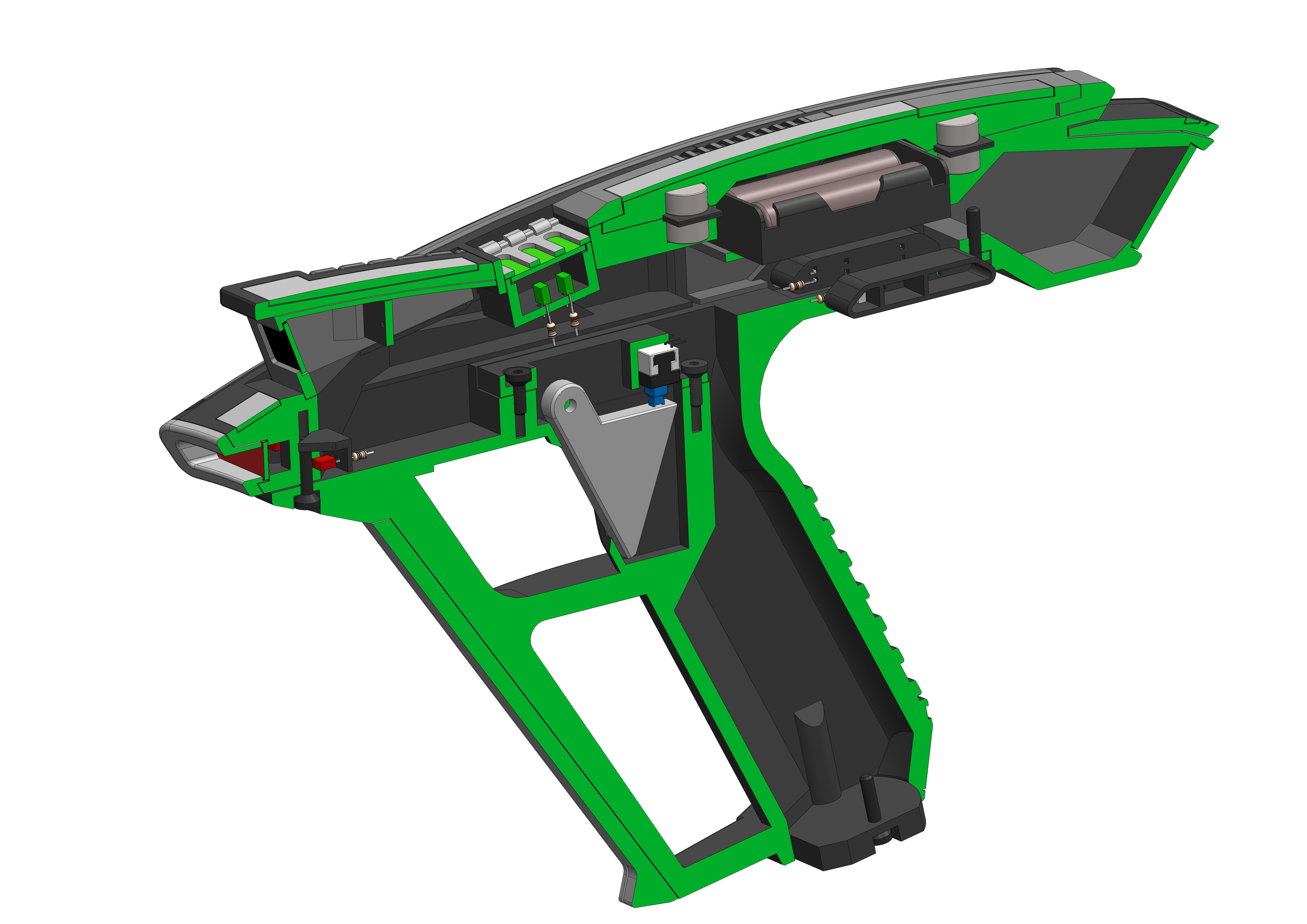 Picard Phaser - Star Trek - Commercial - Printable - STL 3D print model_22