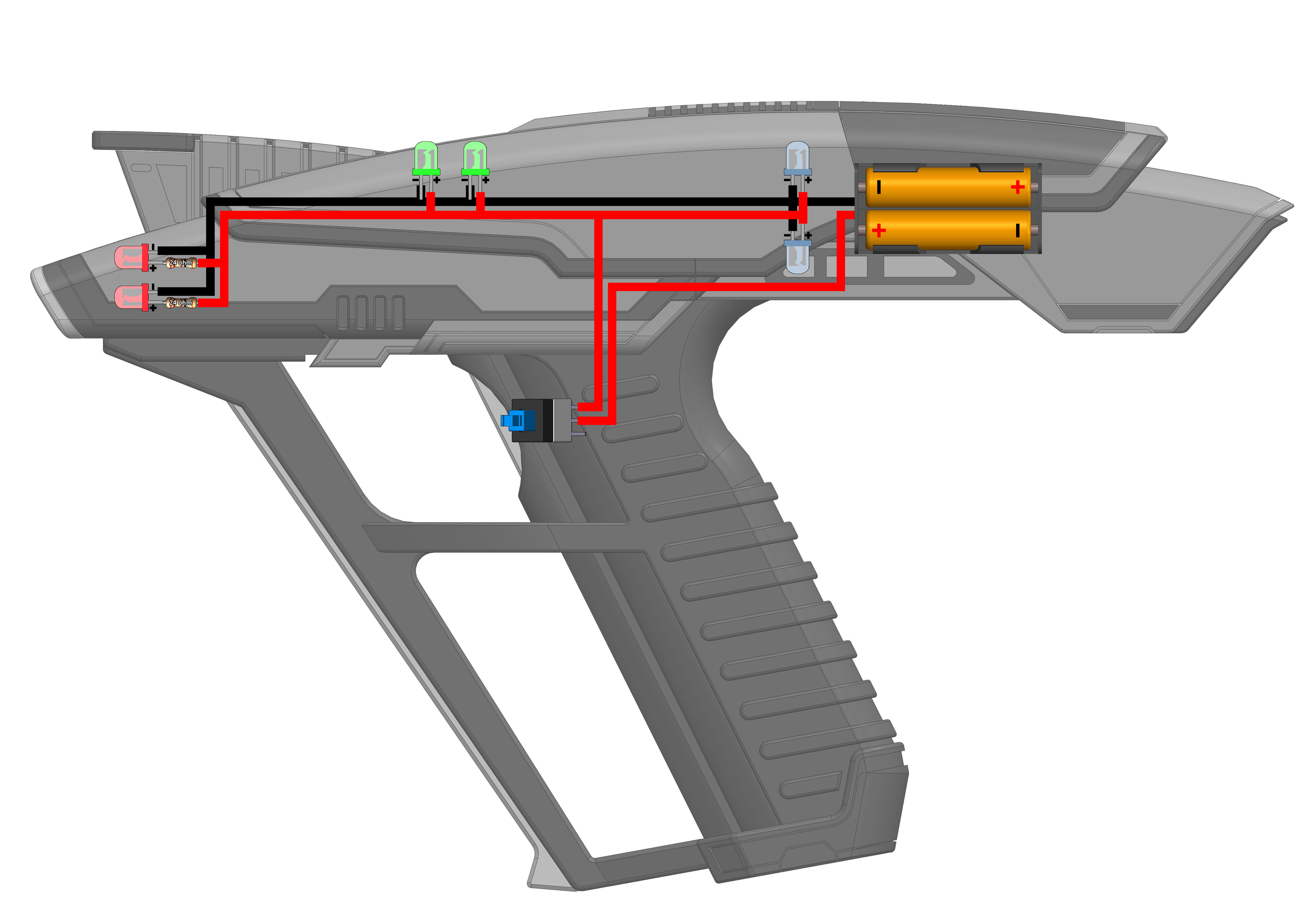 Picard Phaser - Star Trek - Commercial - Printable - STL 3D print model_23