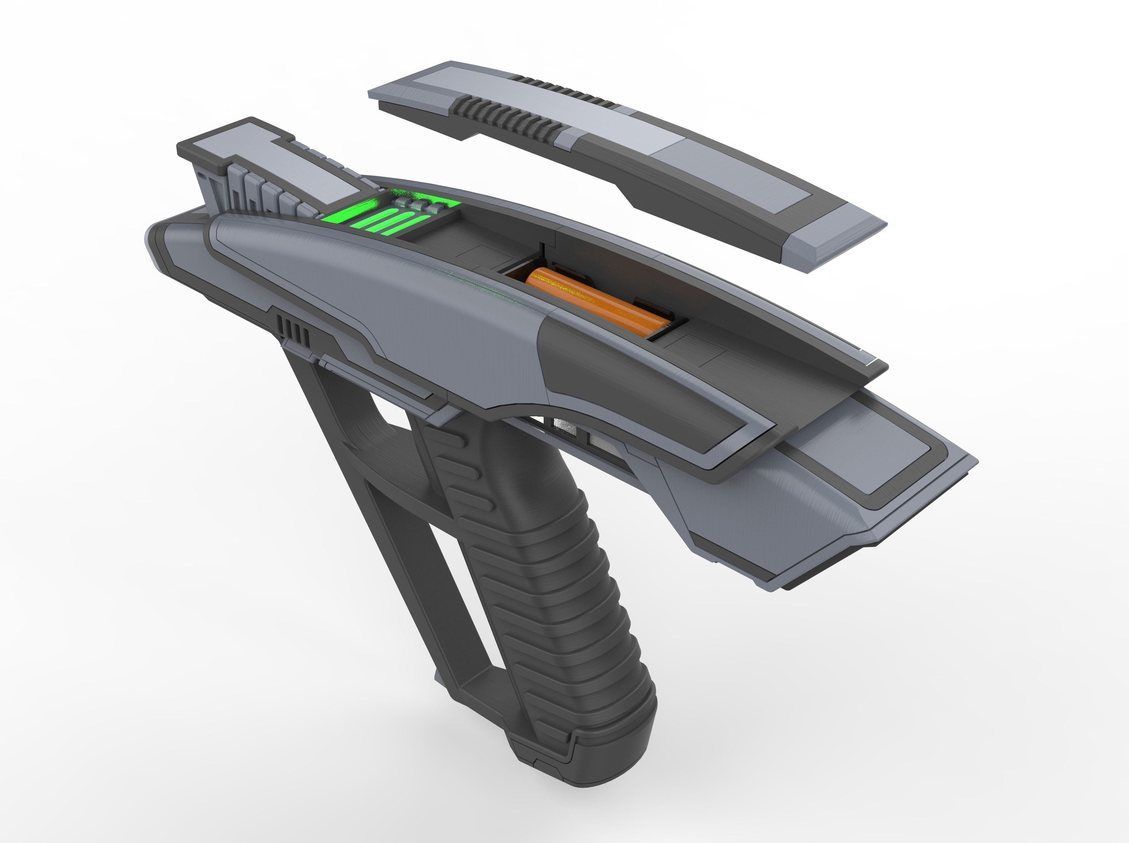 Picard Phaser - Star Trek - Commercial - Printable - STL 3D print model_15