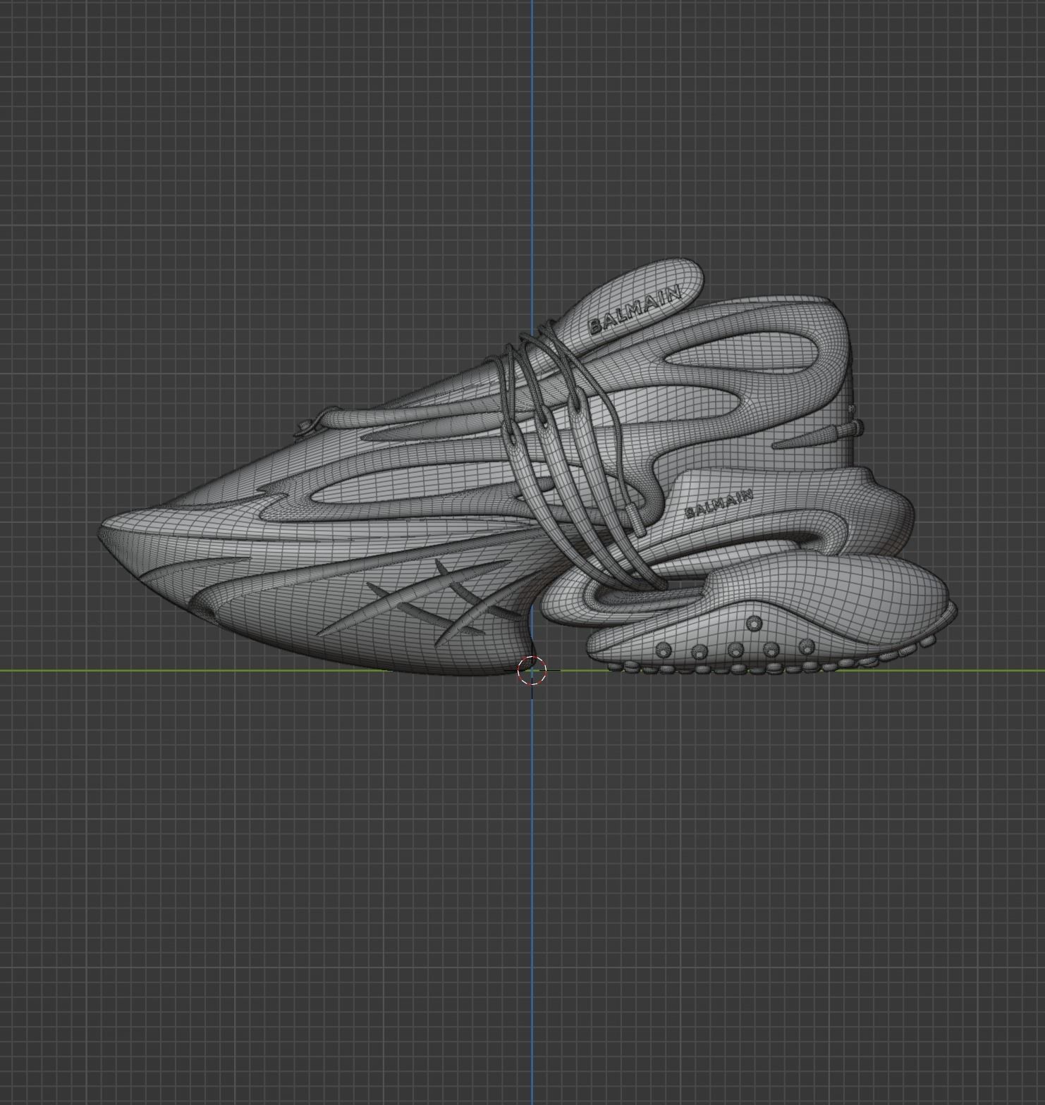 Balmain Unicorn sneakers Low-poly 3D model_4