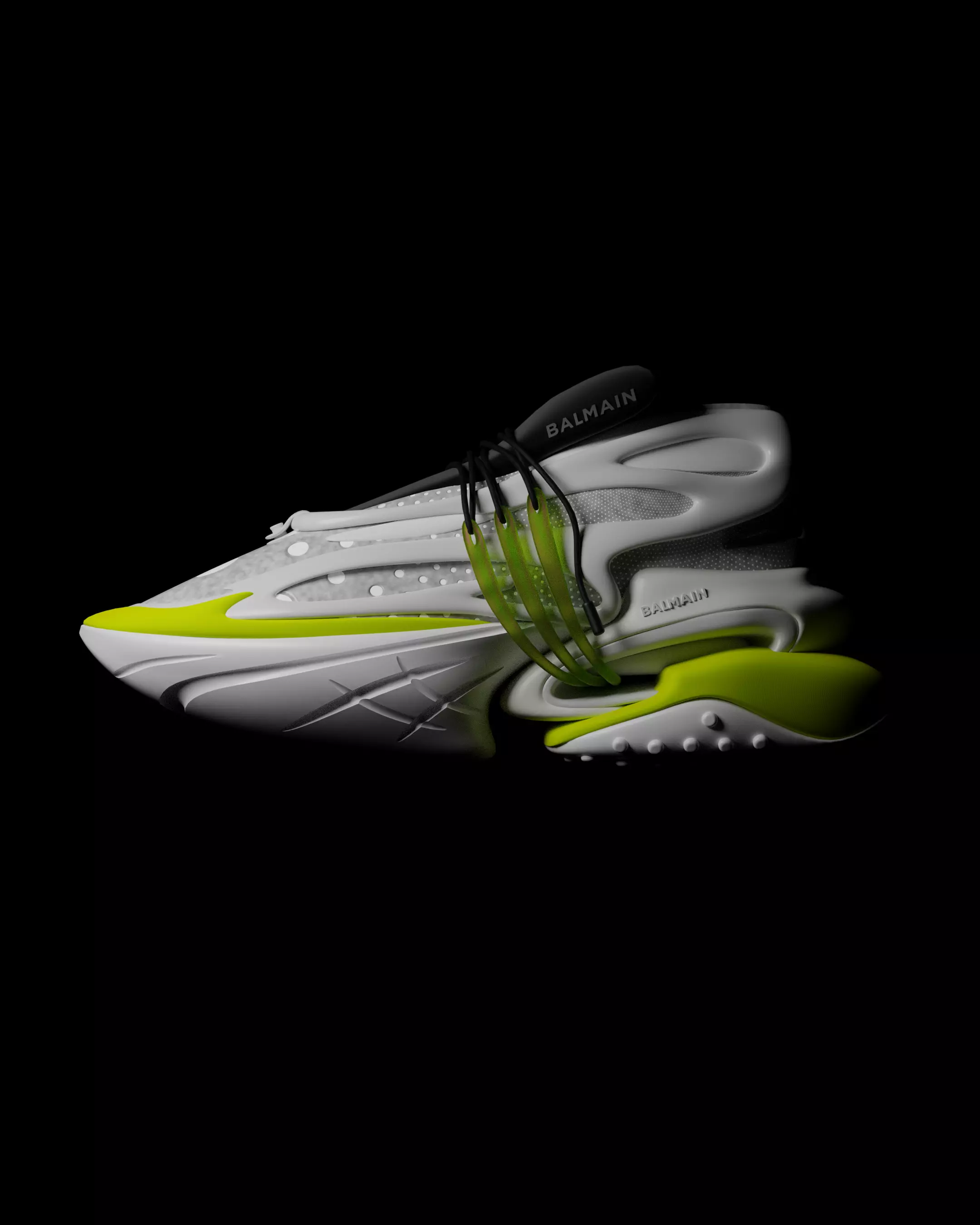 Balmain Unicorn sneakers Low-poly 3D model_0