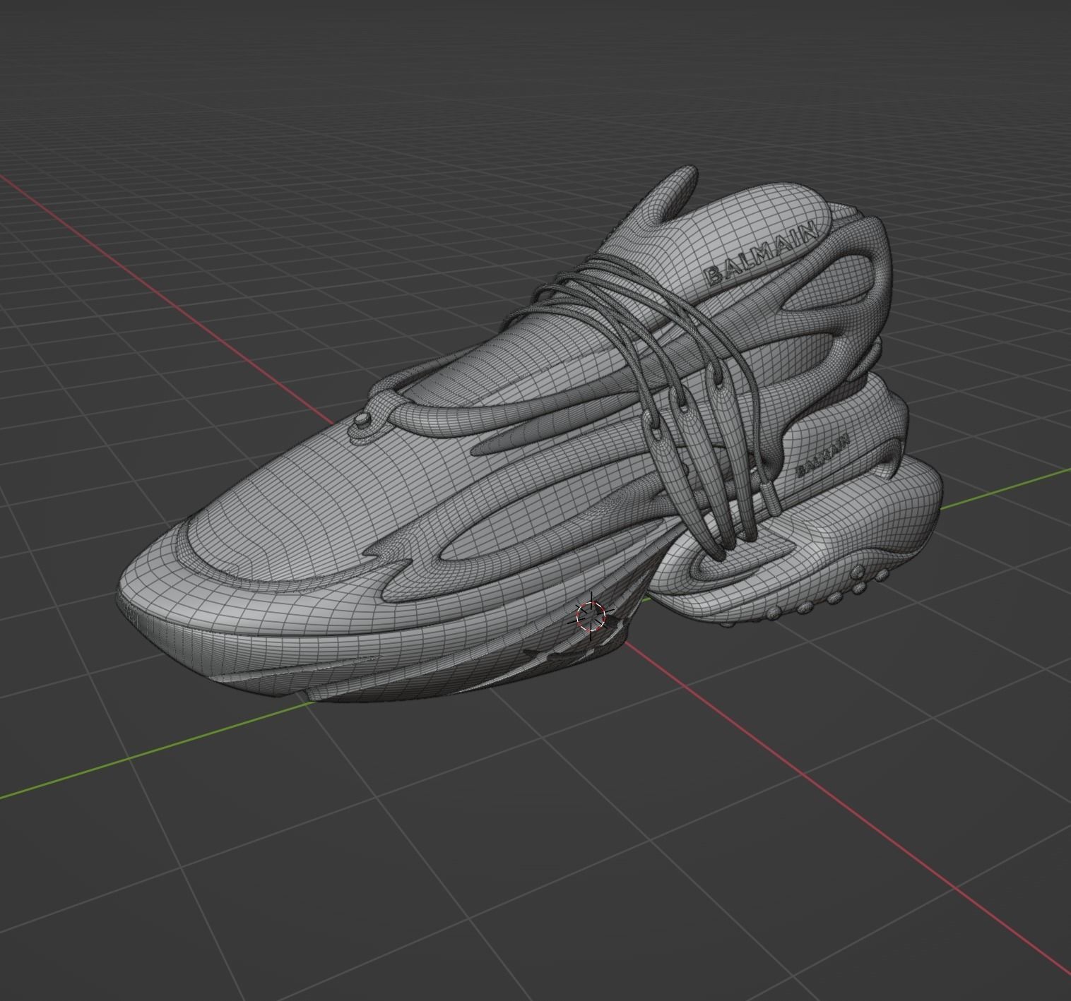 Balmain Unicorn sneakers Low-poly 3D model_3