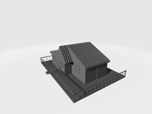 House Low-poly 3D model_2