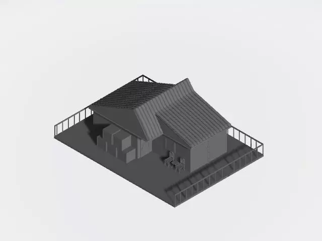 House Low-poly 3D model_0