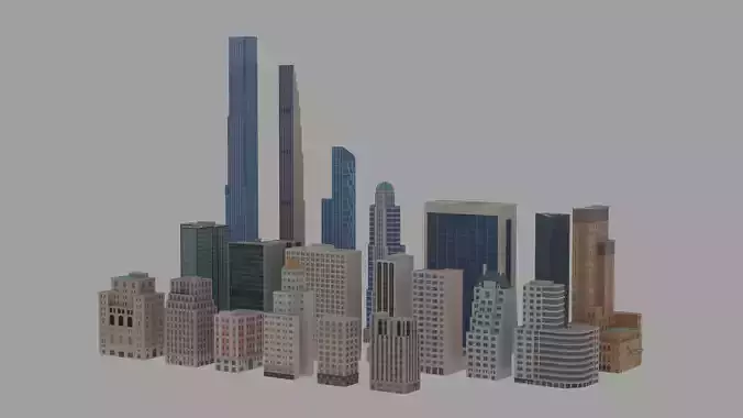 Building NYC Vol 1 Low-poly 3D model