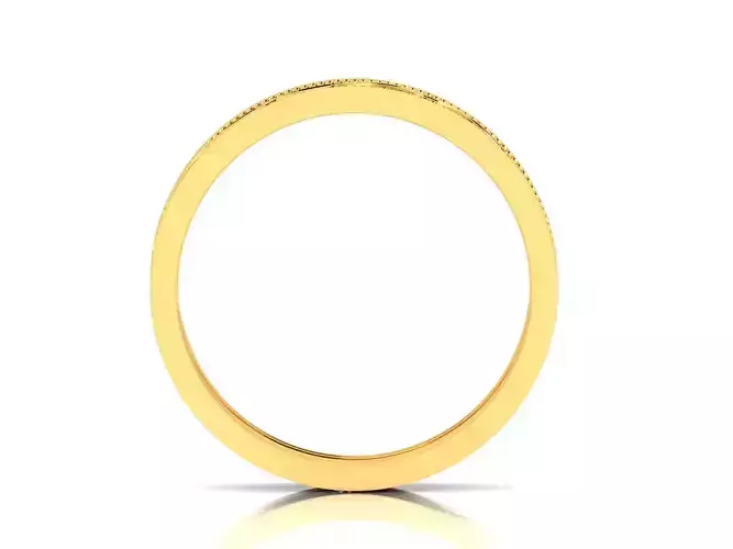 Band 3dm Render Details gold wedding ring with intricate design
