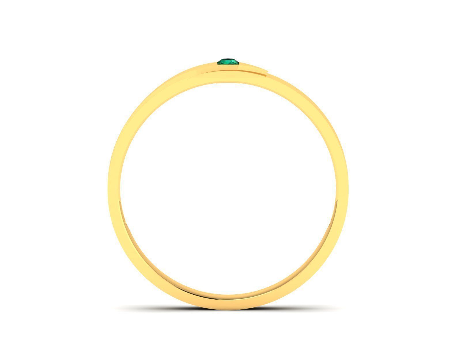 Band 3dm Render Details emerald wedding ring gold 3D print model_3