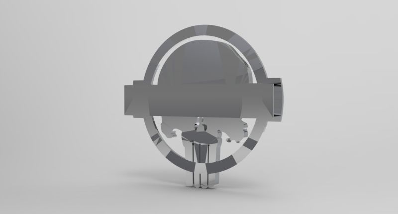 Logo front for nissan auto 3D print model_1