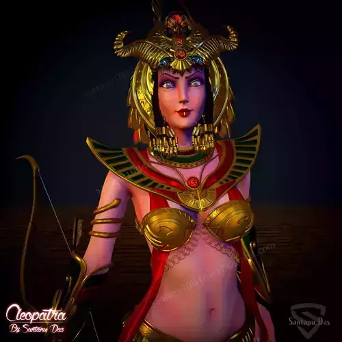 Cleopatra model for rig and animation