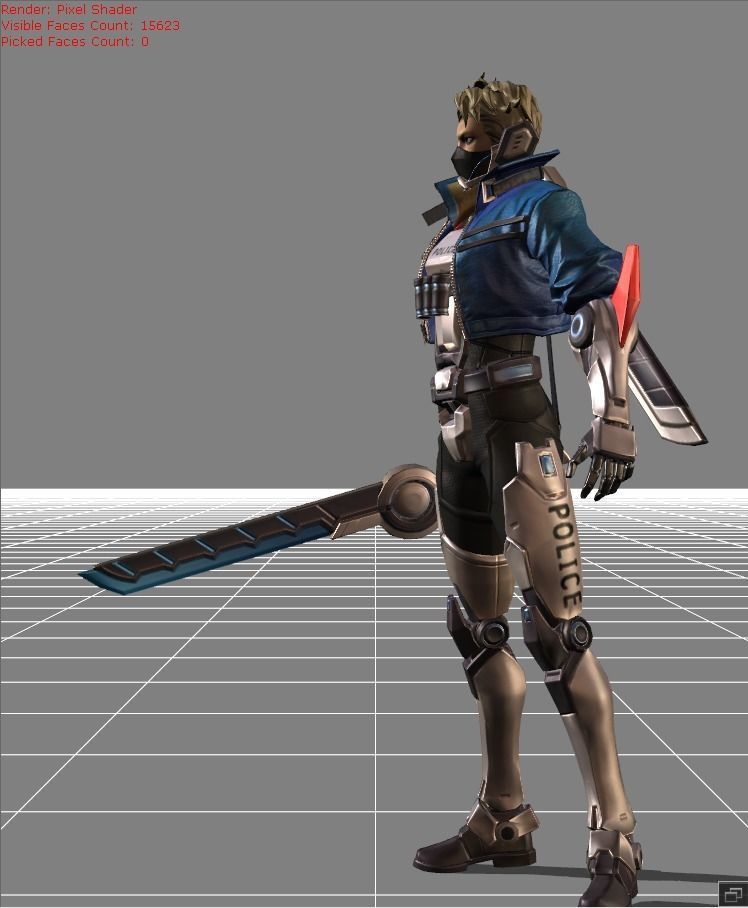 Hayabusa Future Enforce Low-poly 3D model_4