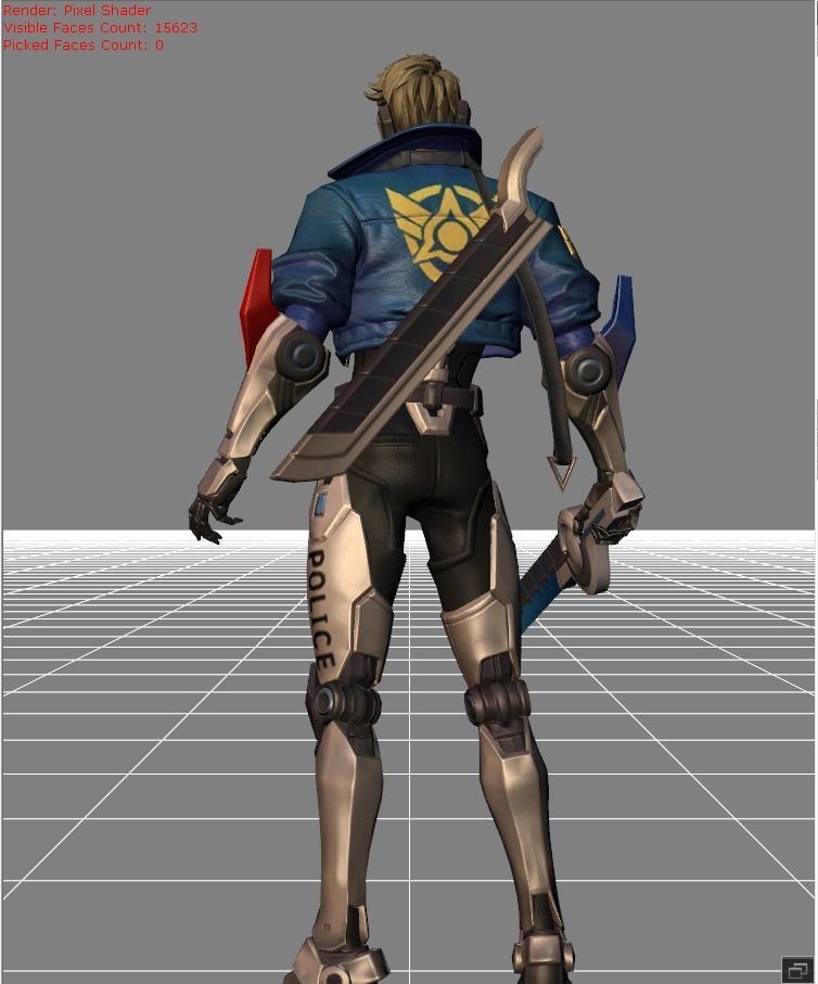 Hayabusa Future Enforce Low-poly 3D model_5