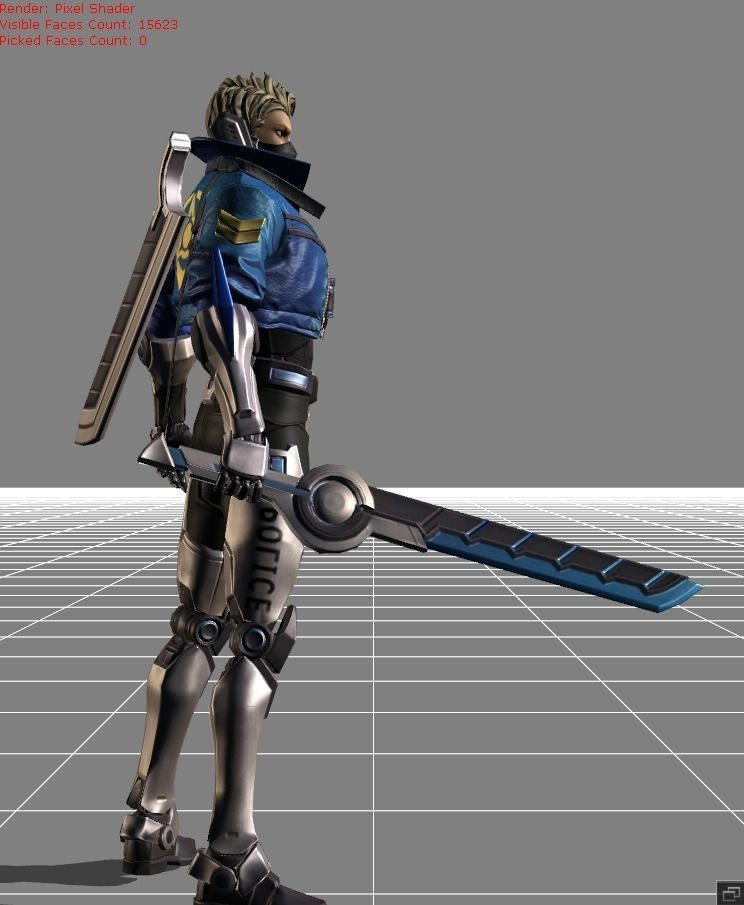 Hayabusa Future Enforce Low-poly 3D model_3