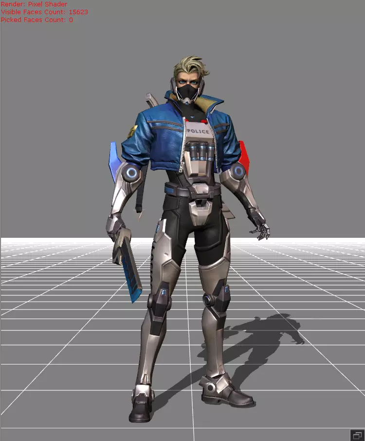 Hayabusa Future Enforce Low-poly 3D model_0