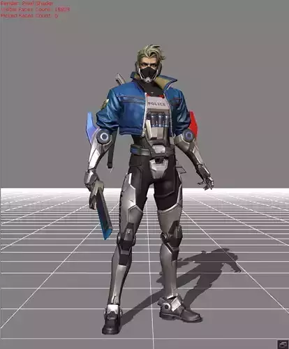 Hayabusa Future Enforce Low-poly 3D model