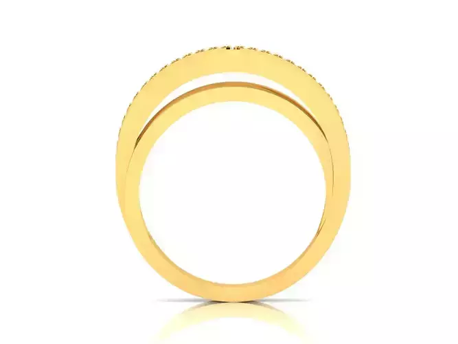 Band 3dm Render Details gold ring with diamonds