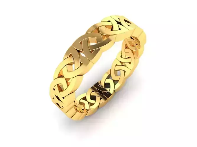 Band 3dm Render Details celtic wedding gold