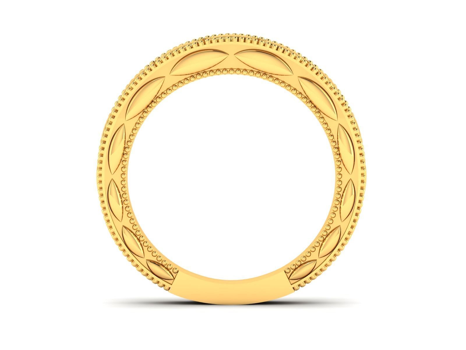 Band 3dm Render Details gold wedding ring 3D print model_3