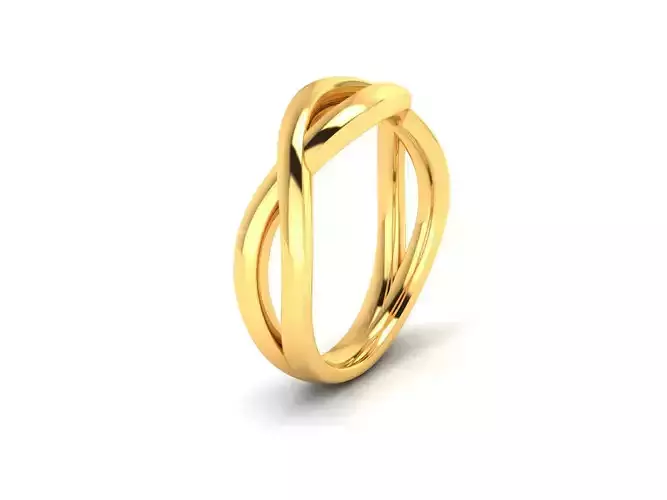 Band 3dm Render Details gold ring with twist