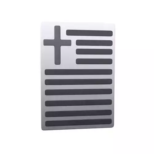 Death Certificate Icon V1 001 Low-poly 3D model