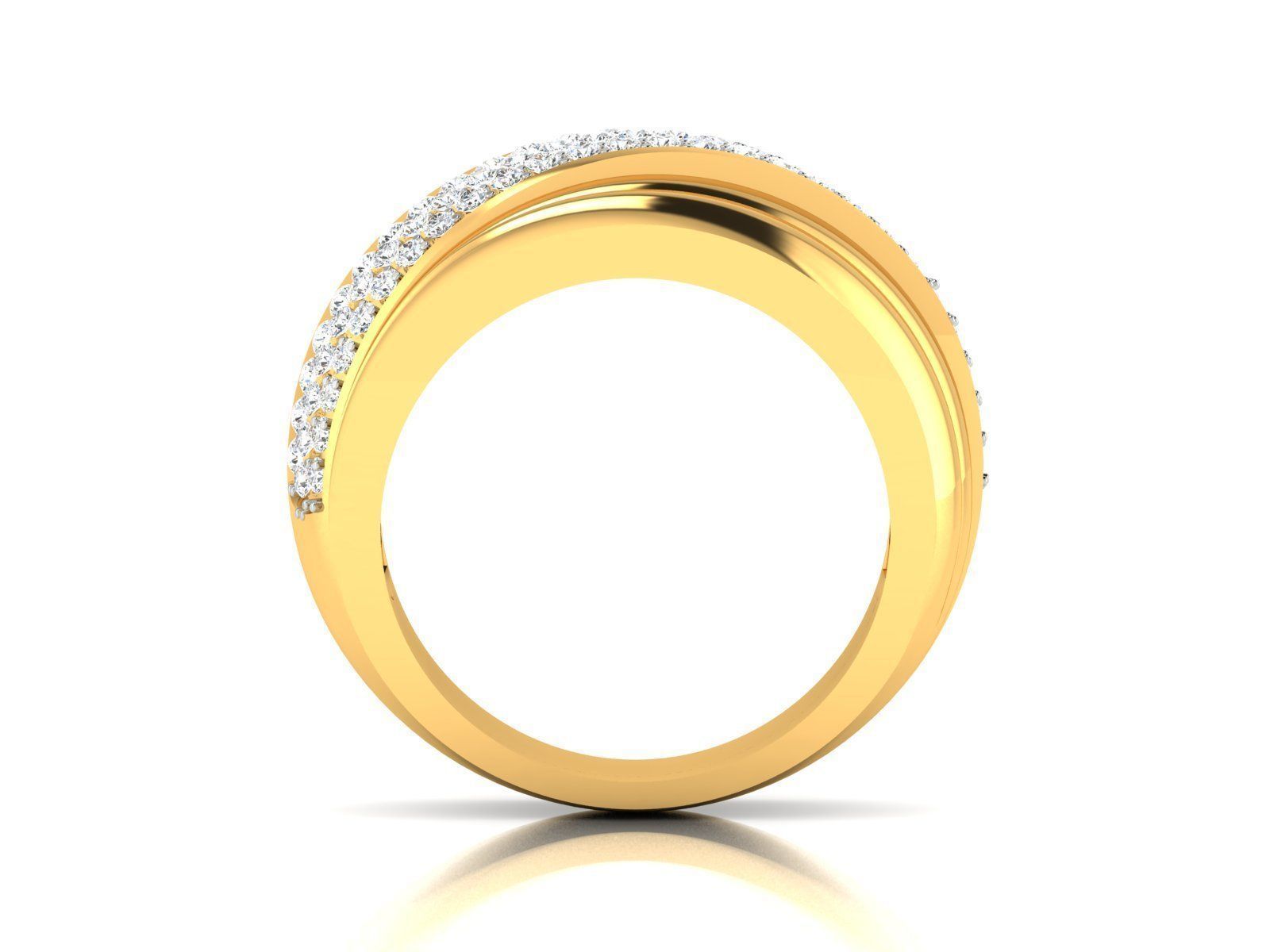 Band 3dm Render Details gold with diamonds 3D print model_9