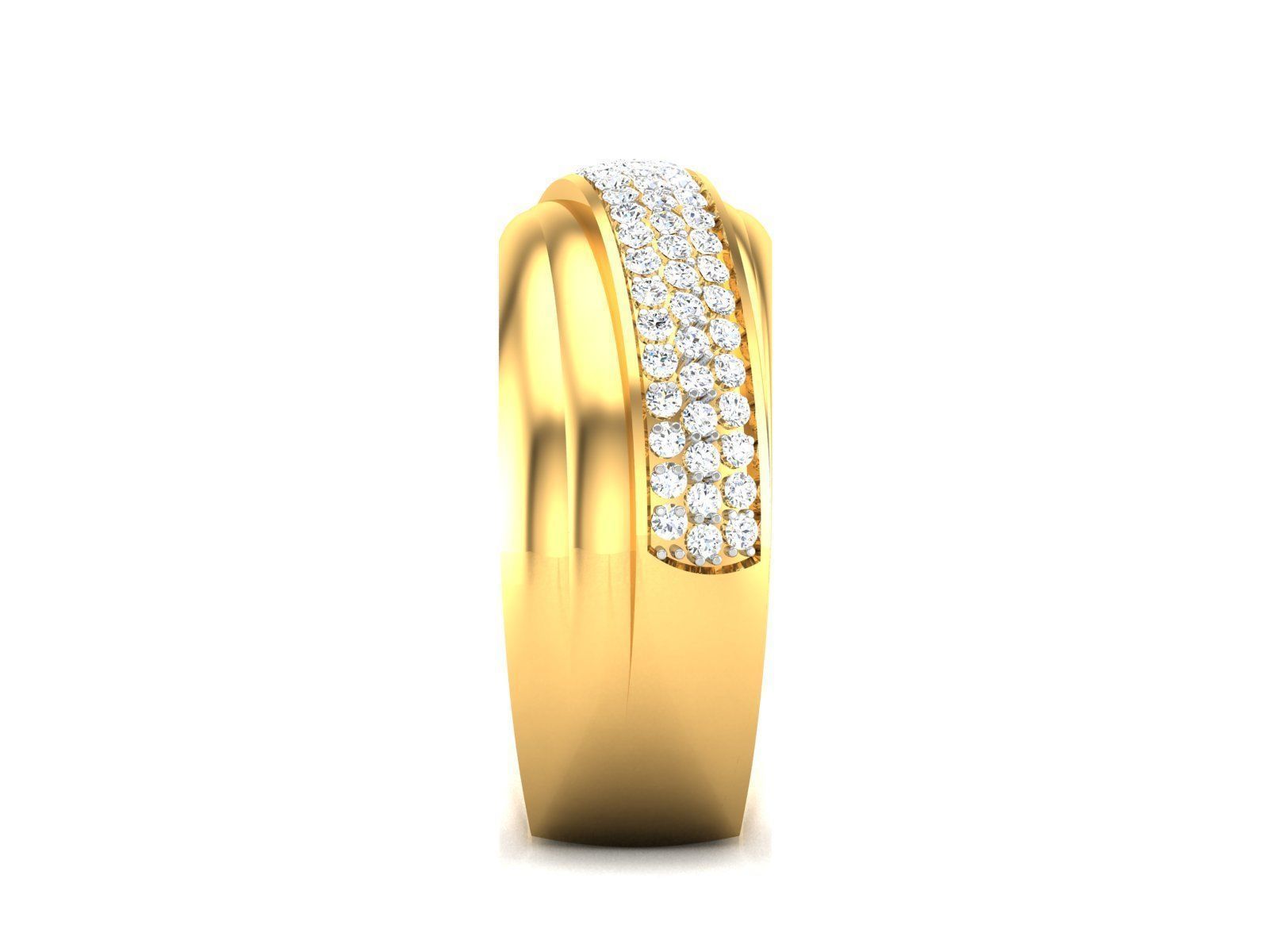 Band 3dm Render Details gold with diamonds 3D print model_6