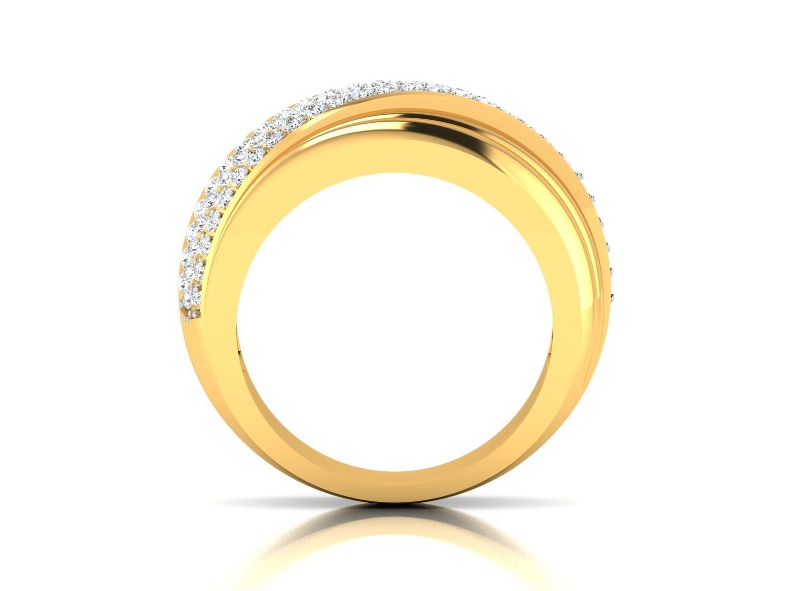 Band 3dm Render Details gold with diamonds 3D print model_4