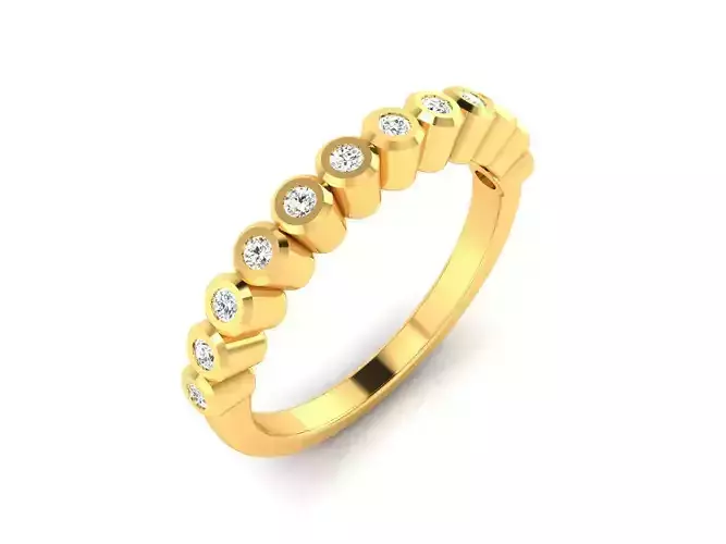 Band 3dm Render Details gold diamond eternity ring