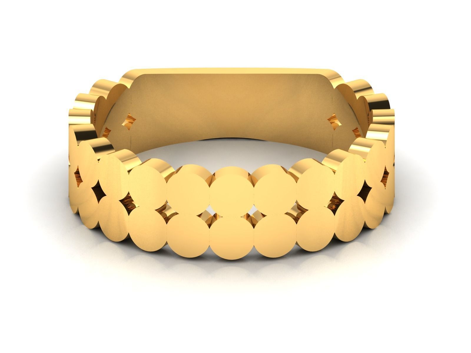 Band 3dm Render Details gold wedding with diamonds 3D print model_8