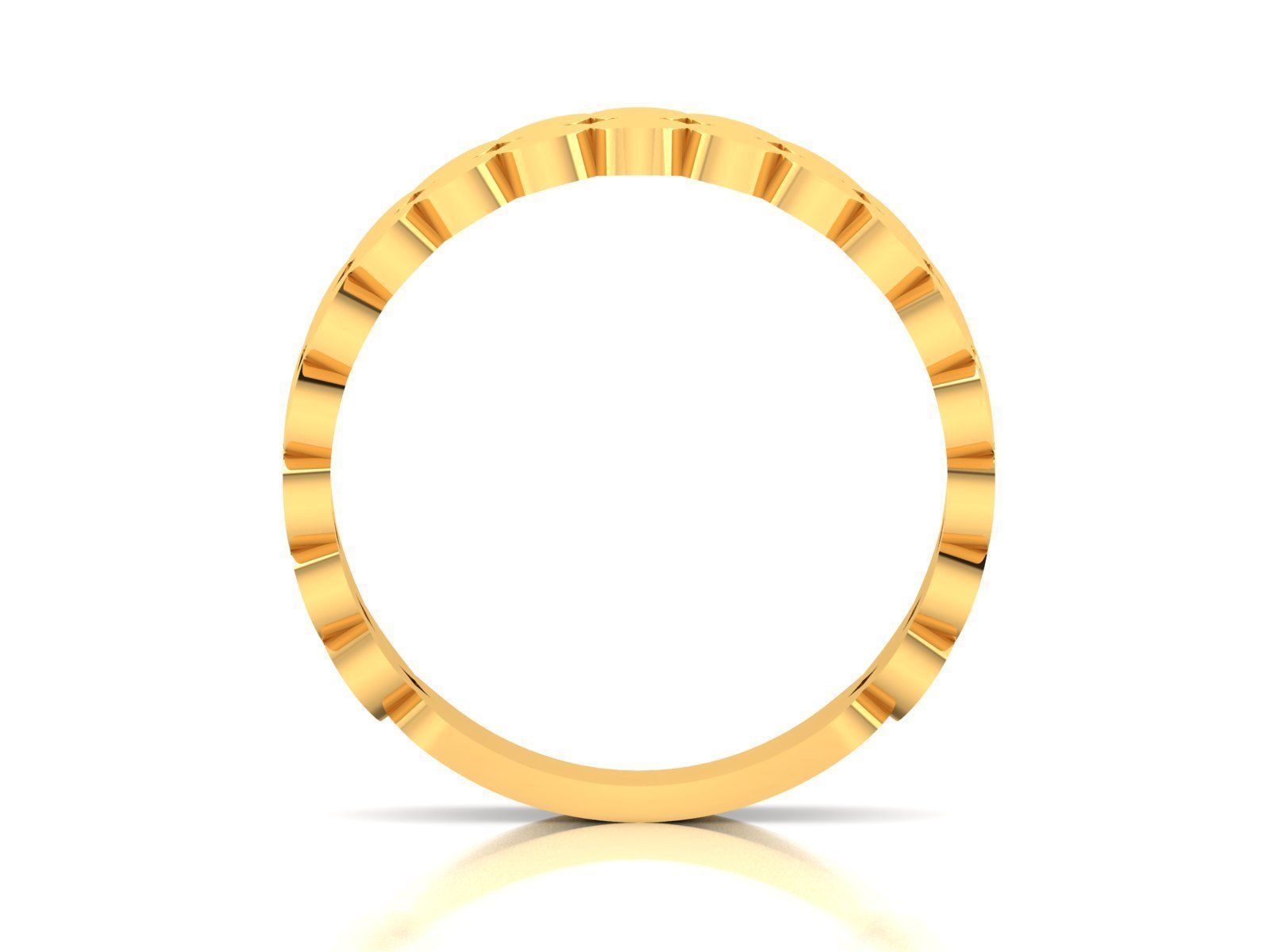 Band 3dm Render Details gold wedding with diamonds 3D print model_3