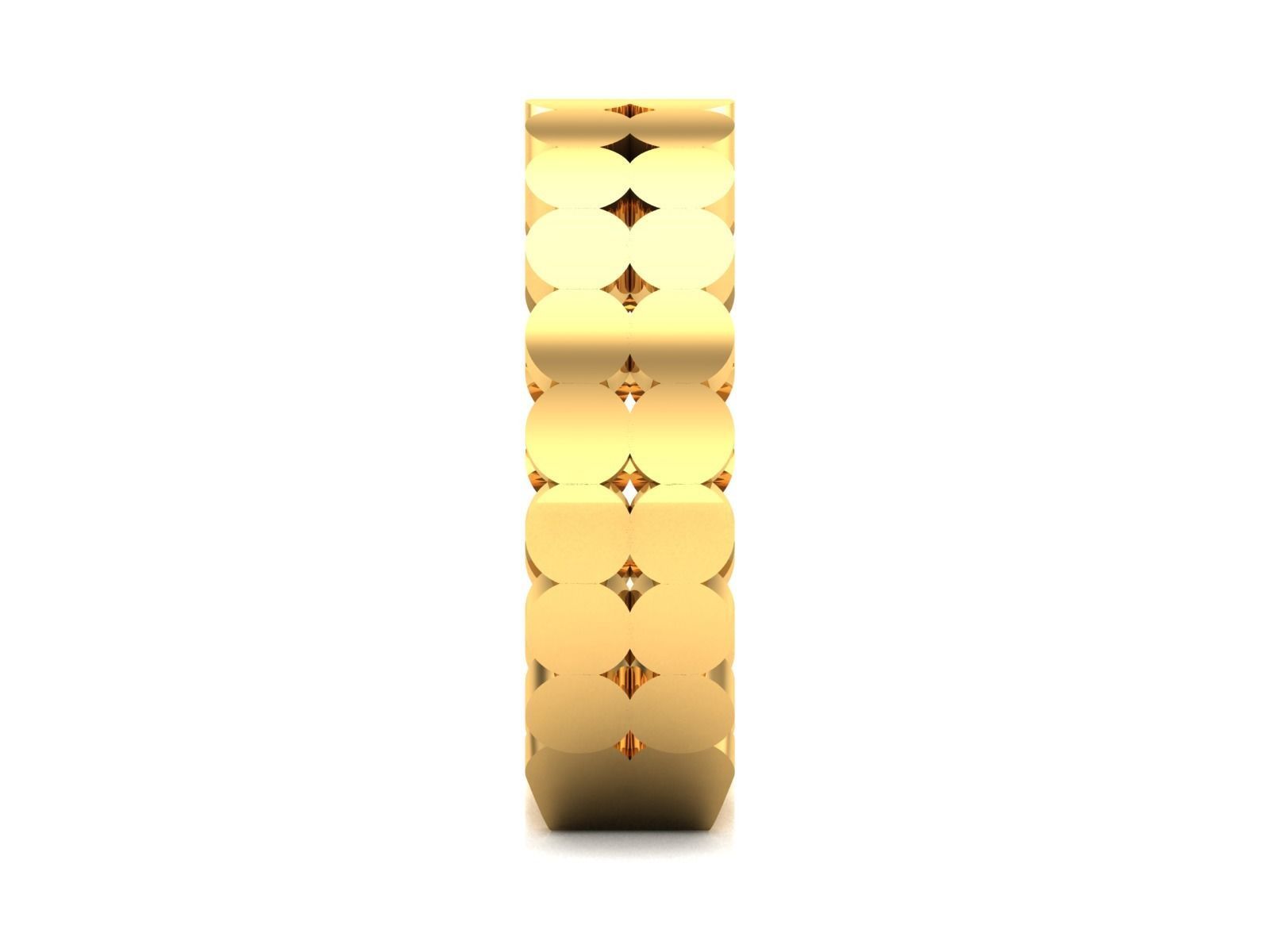 Band 3dm Render Details gold wedding with diamonds 3D print model_5