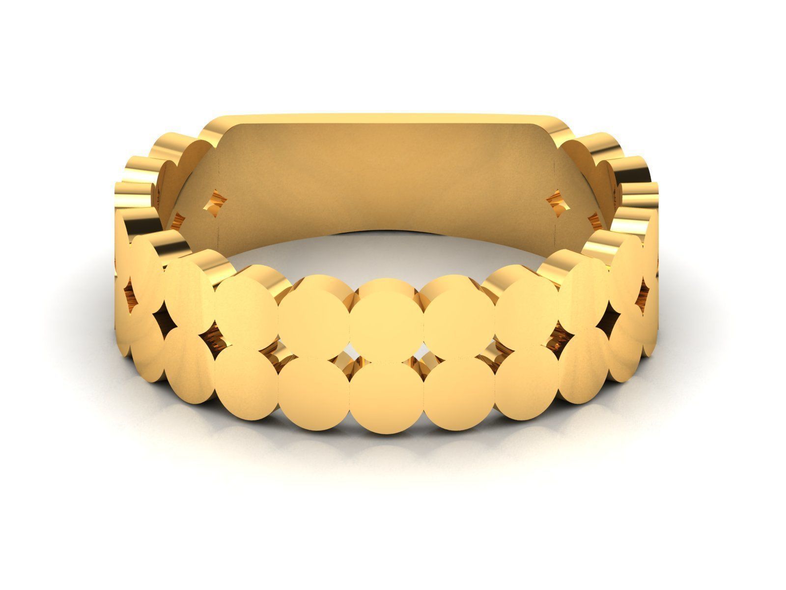 Band 3dm Render Details gold wedding with diamonds 3D print model_7