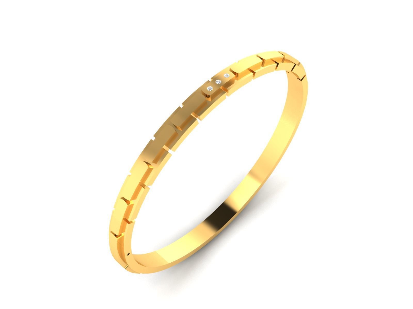 Band 3dm Render Details gold ring with diamonds 3D print model_1
