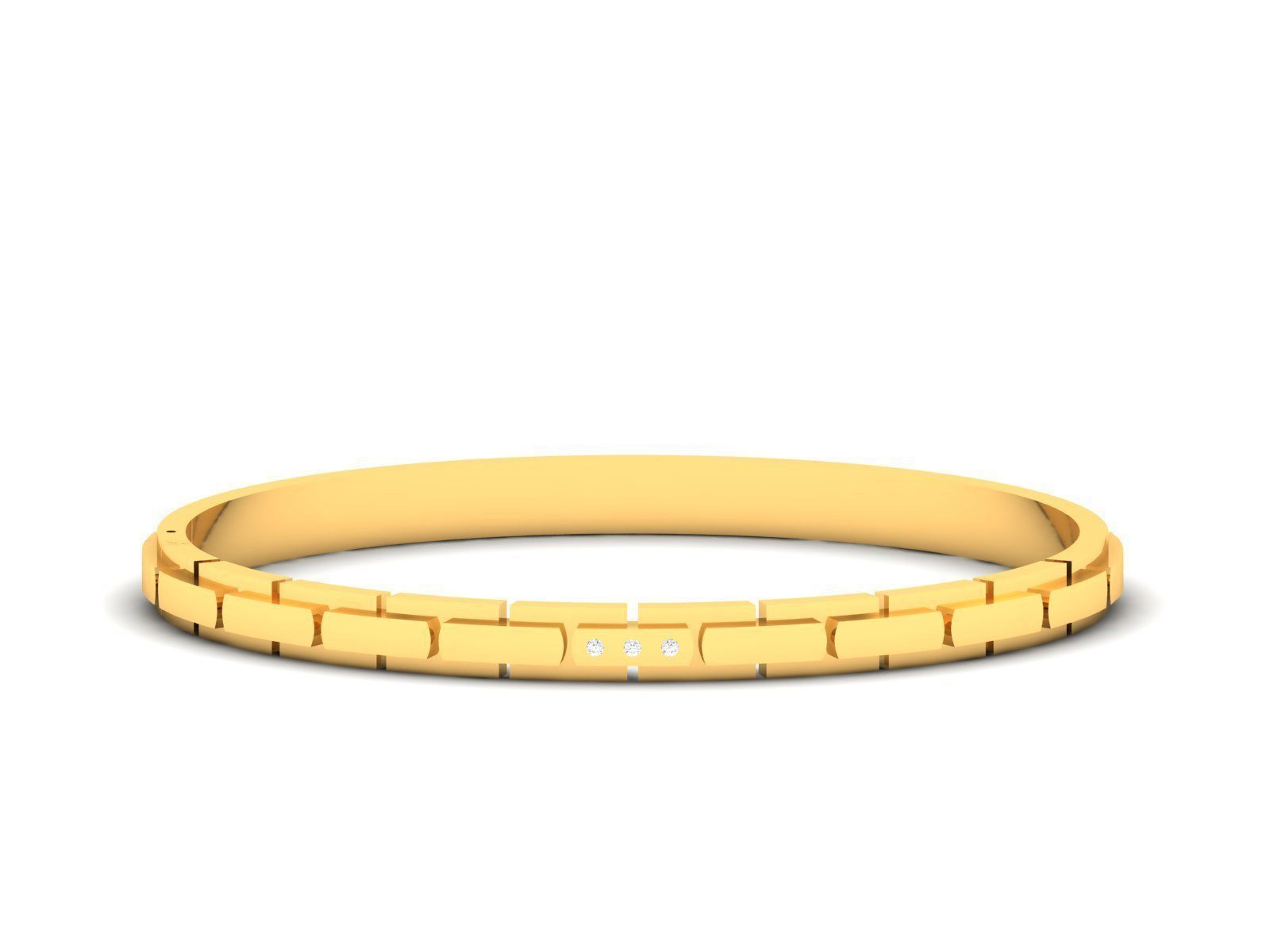 Band 3dm Render Details gold ring with diamonds 3D print model_6