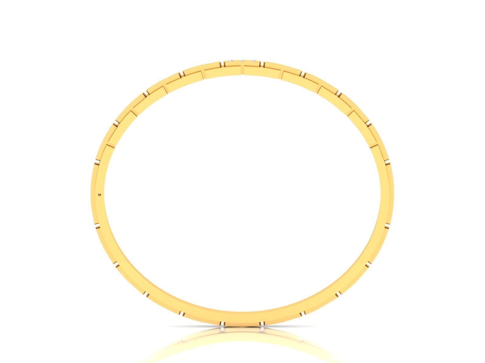 Band 3dm Render Details gold ring with diamonds 3D print model_3