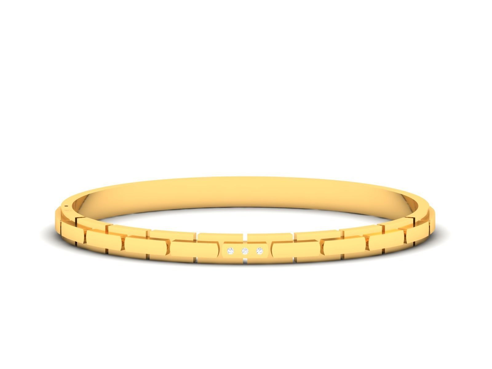 Band 3dm Render Details gold ring with diamonds 3D print model_7