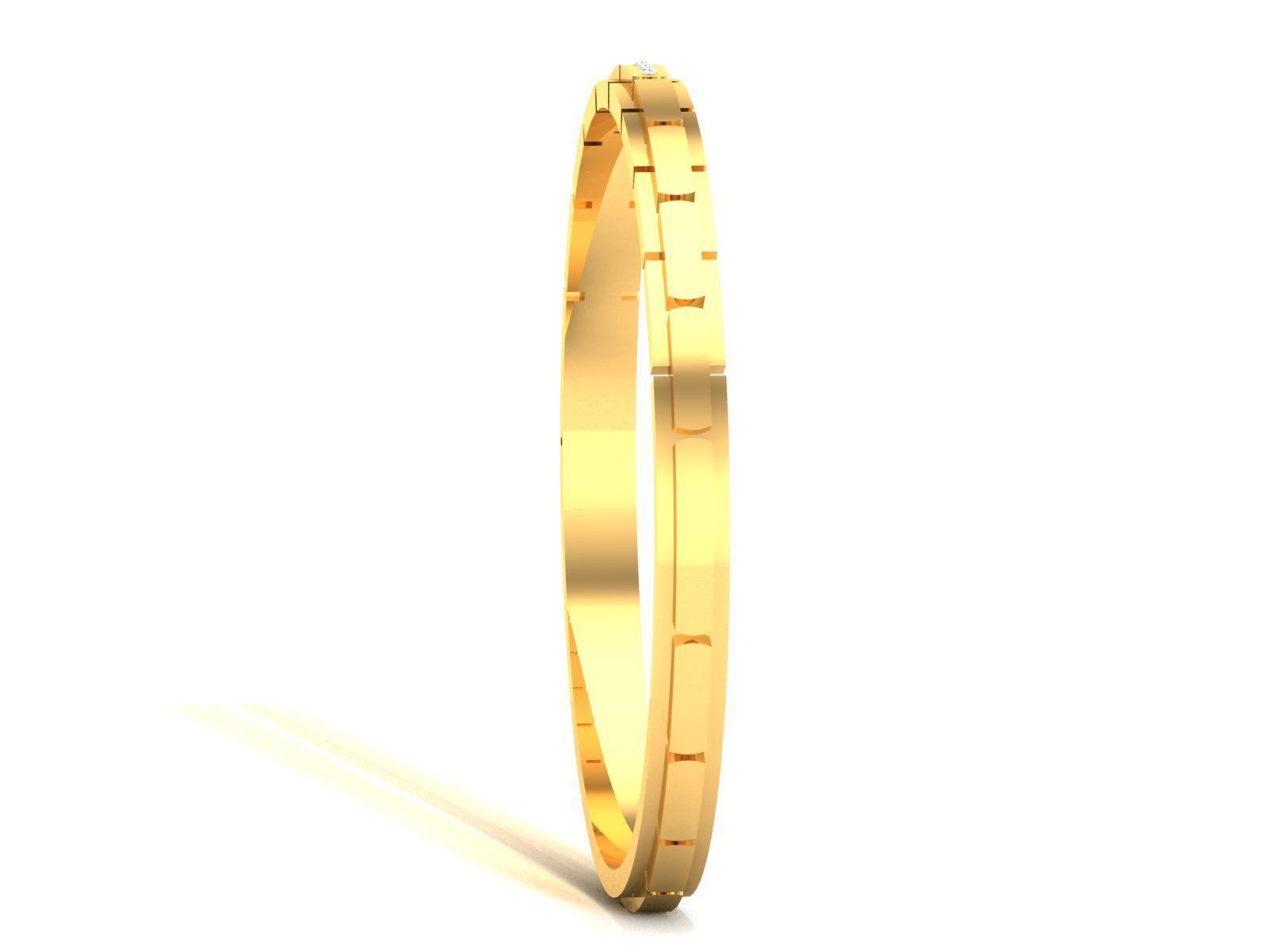 Band 3dm Render Details gold ring with diamonds 3D print model_4
