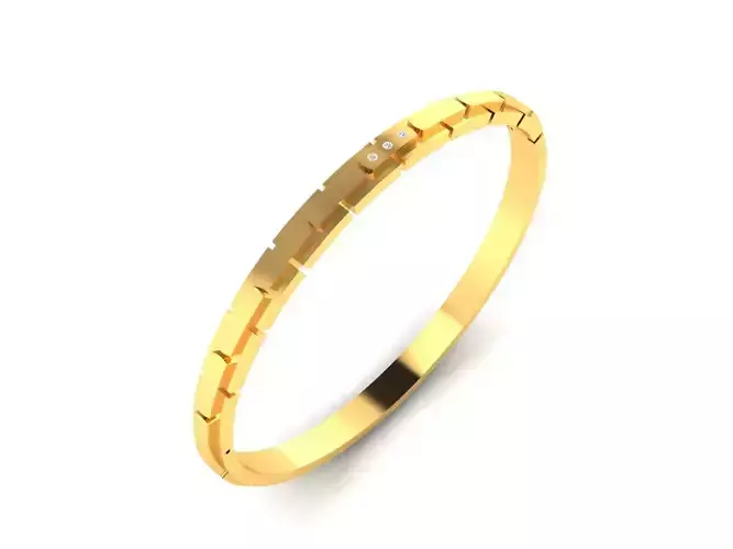 Band 3dm Render Details gold ring with diamonds
