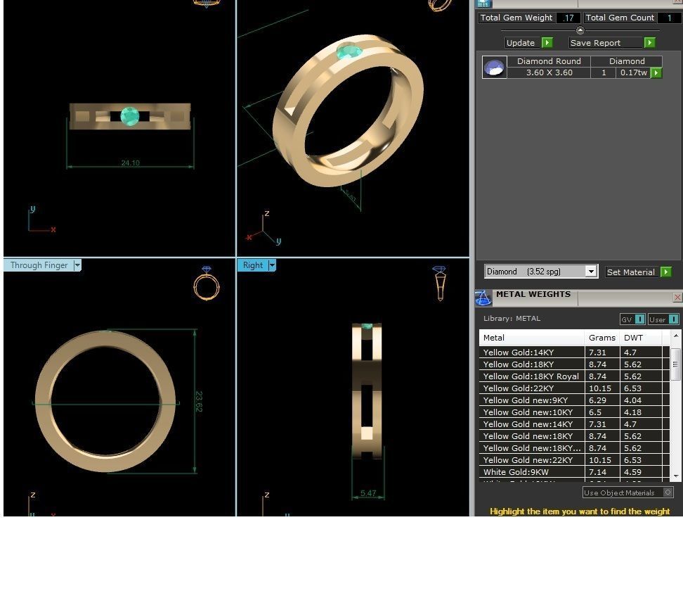 Women ring 3dm Render details 3D print model_4